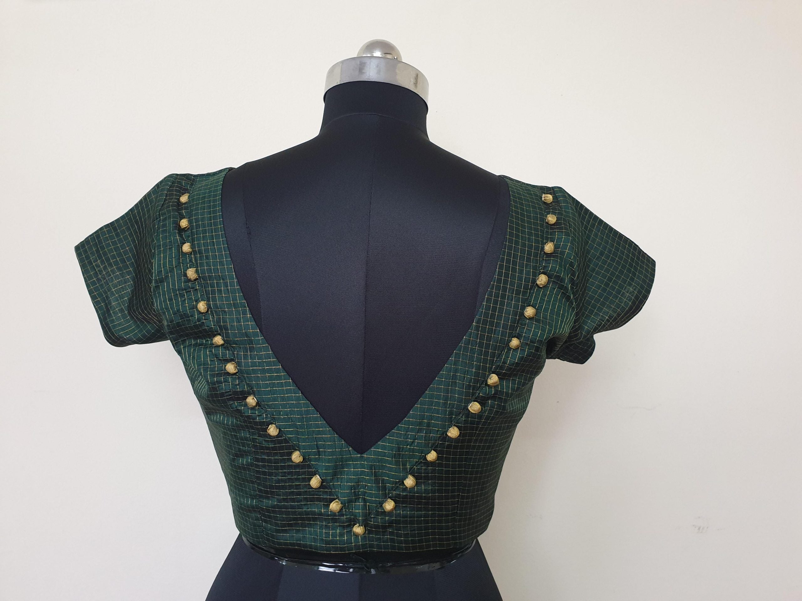 plain saree blouse heavy design stitching