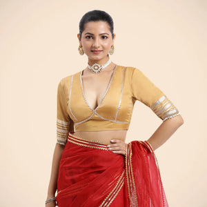 Latest Saree Blouse Designs with Plunging Necklines