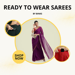 Buy Sarees with 1-min Ready To Wear option online