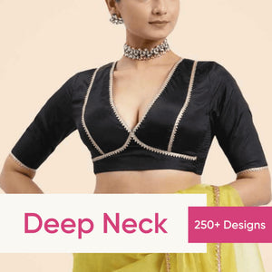 Deep Neck FlexiFit™ Saree Blouses
