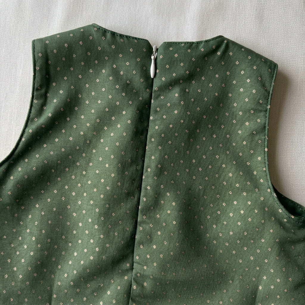 Kitty x Tyohaar | Green Foil Chandheri Tent Style Kurta & Flared Pant Set
