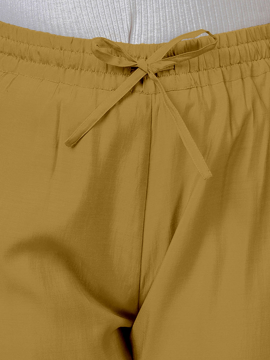 Fiza x Rozaana Pant/Trousers, in Yellow, made for daily & work (view 4).