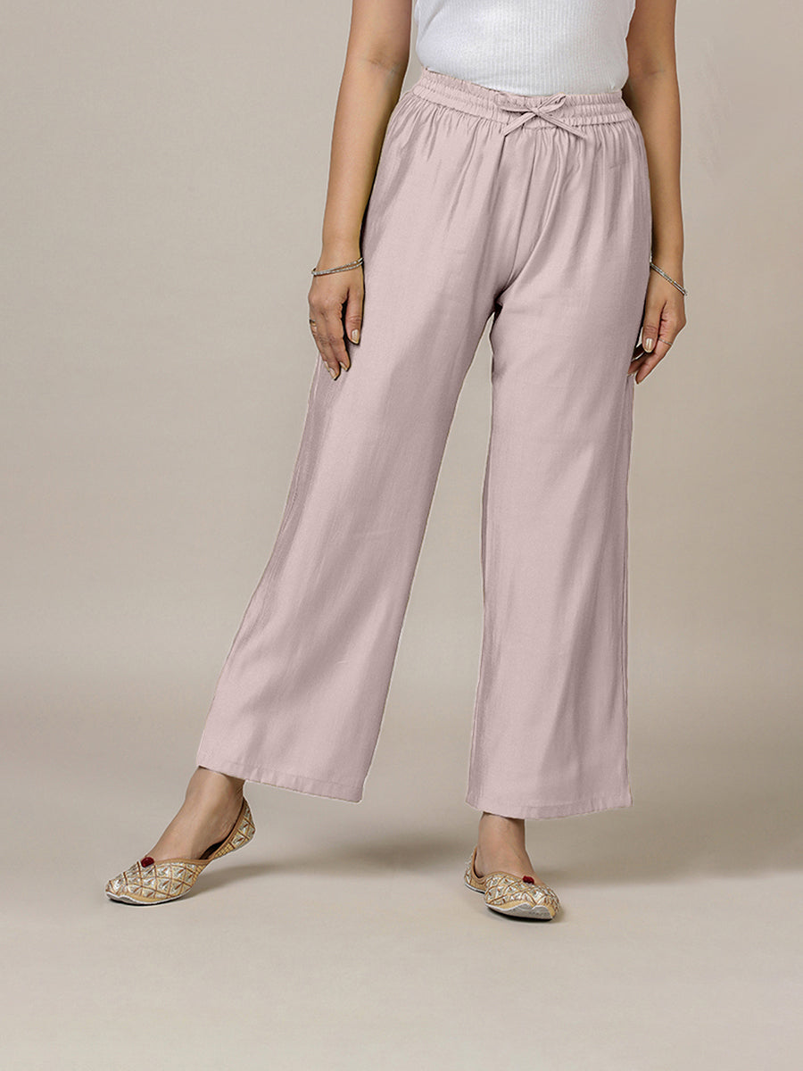 Fiza x Rozaana Pant/Trousers, in Purple, made for daily & work (view 6).