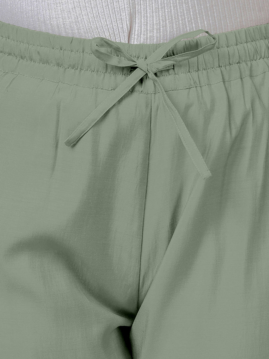 Fiza x Rozaana Pant/Trousers, in Green, made for daily & work (view 4).