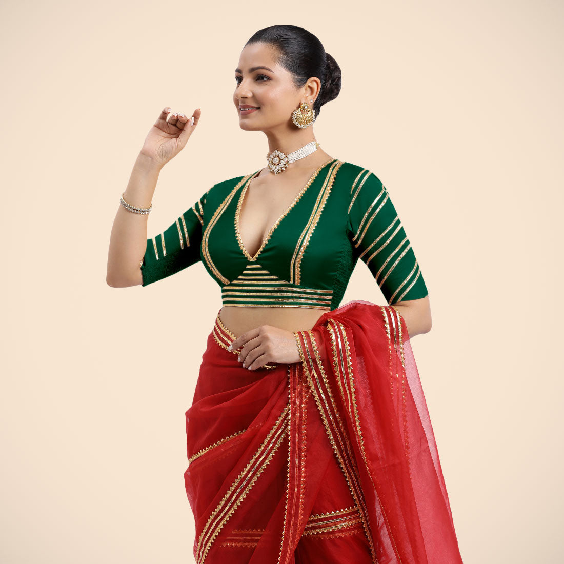 Navya Silhouette - Back Open Blouses For Women