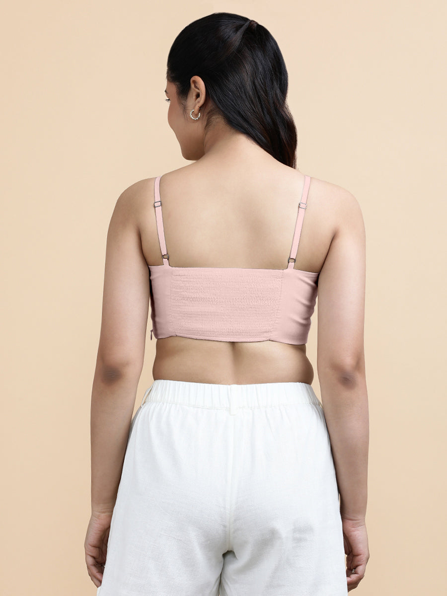 Gloria x Soma Top, in Pink 70% Cotton 30% Linen, featuring sleeveless and shoulder straps neckline, made for daily & work.