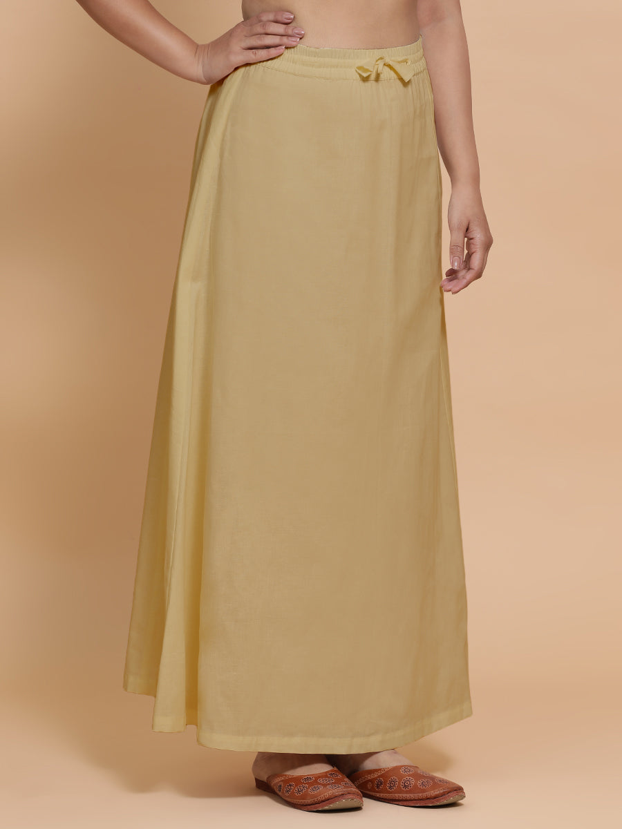 Petticoat/Underskirt for Sarees in Ecru Beige Linen