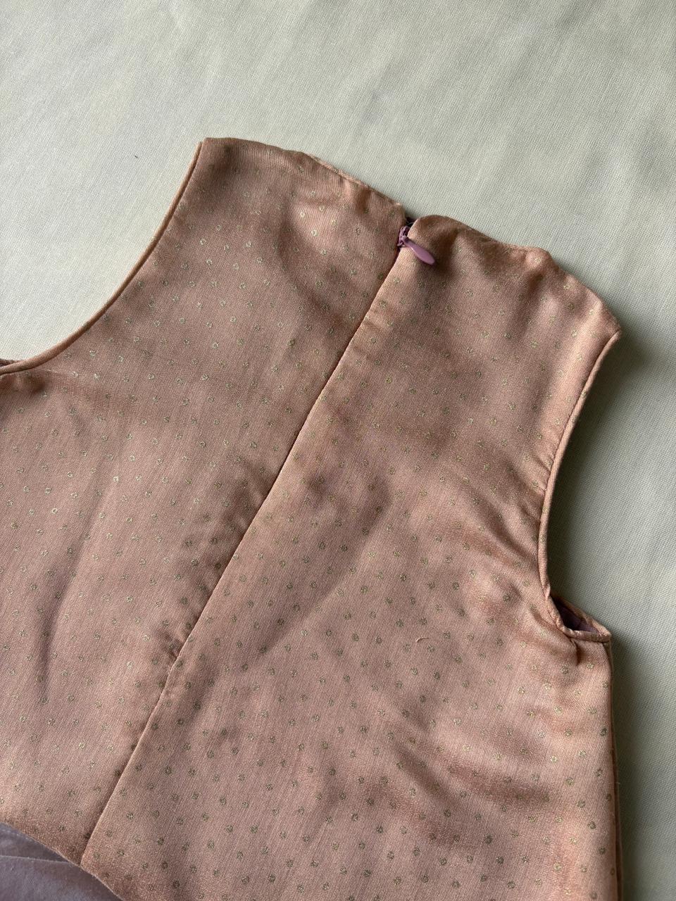 Kitty x Tyohaar Kidswear - Girls, in Chandheri, featuring sleeveless and jewel neckline, made for party & festive (view 4).