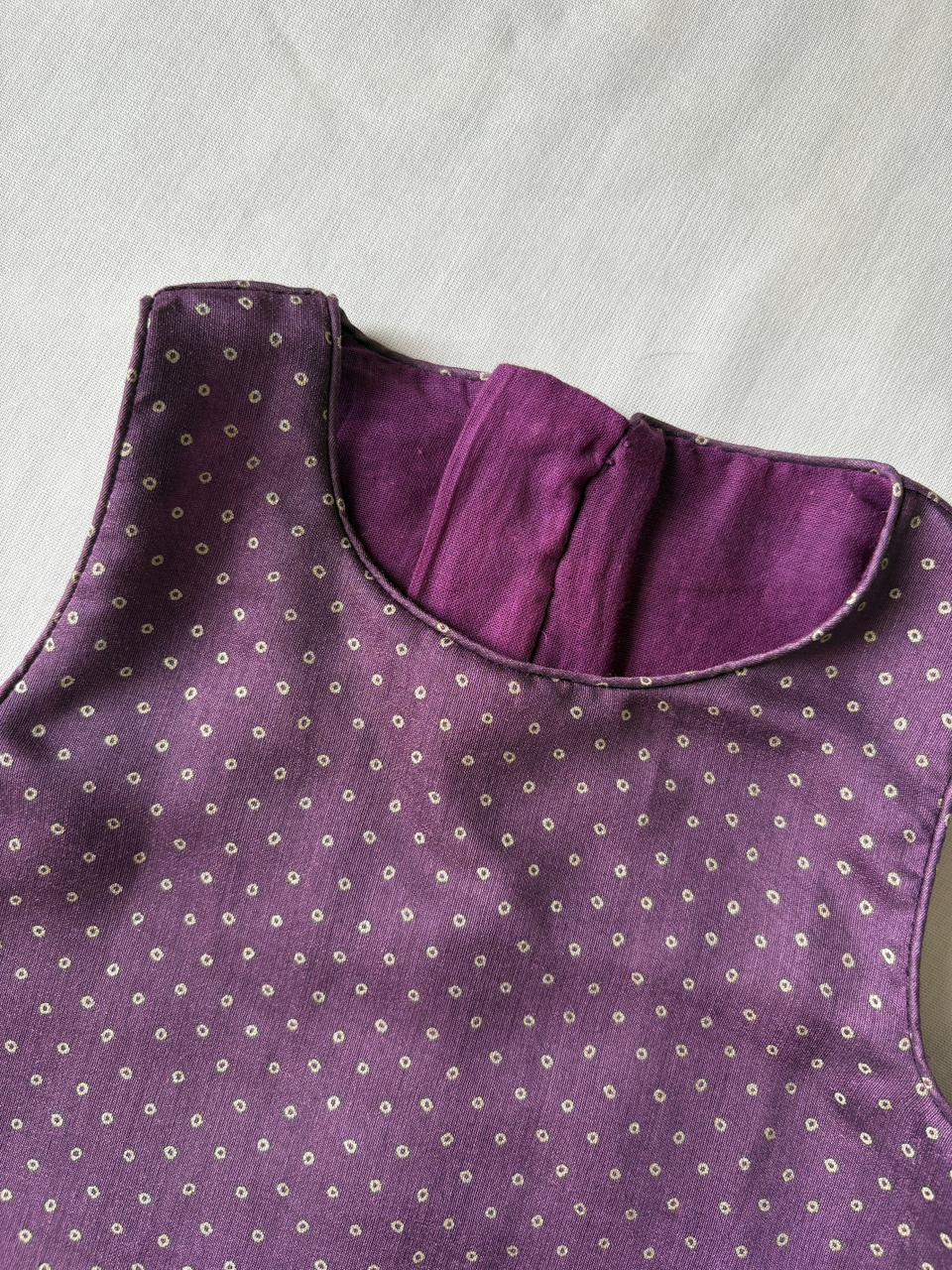 Kitty x Tyohaar Kidswear - Girls, in Chandheri, featuring sleeveless and jewel neckline, made for party & festive (view 3).