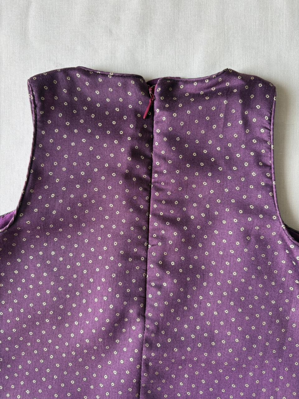 Kitty x Tyohaar Kidswear - Girls, in Chandheri, featuring sleeveless and jewel neckline, made for party & festive (view 4).