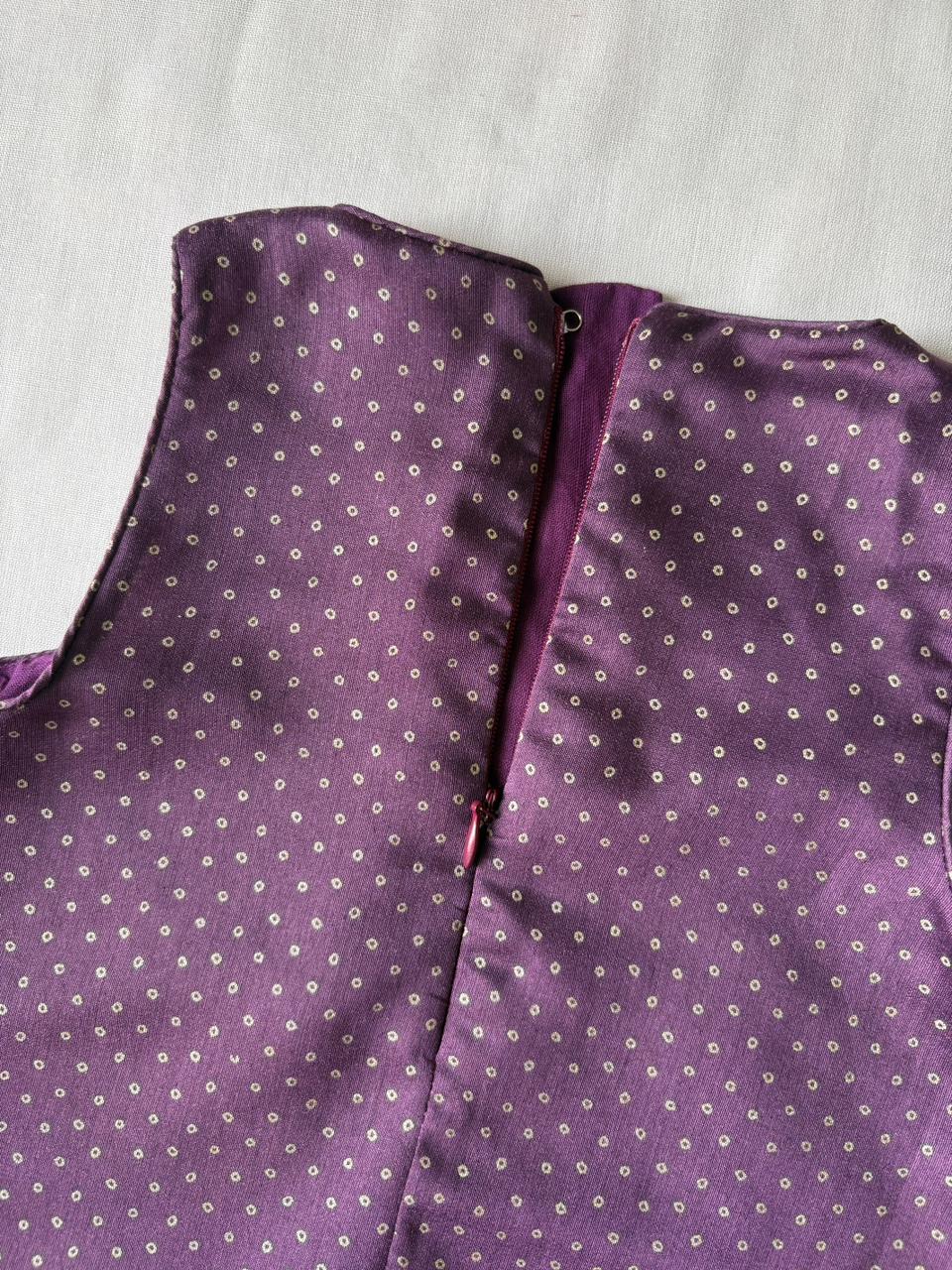 Kitty x Tyohaar Kidswear - Girls, in Chandheri, featuring sleeveless and jewel neckline, made for party & festive (view 5).
