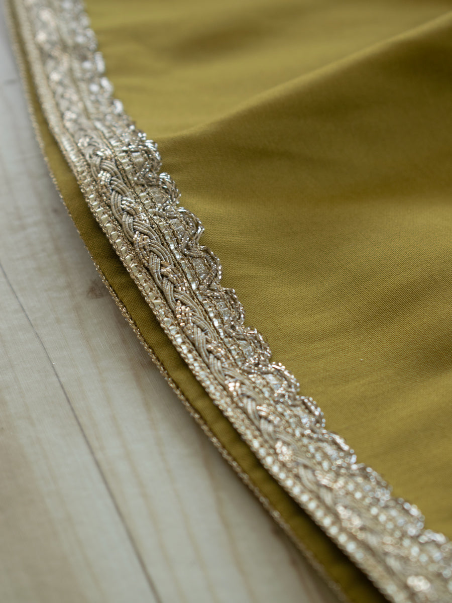Chamki x Tyohaar | Black Butta Satin Viscose Angrakha-Sharara Set
