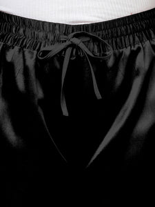 Fiza x Tyohaar | Ink Black Mashru Silk Pants