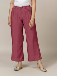 Saba x Rozaana | Rose Pink Cotton Silk Pants