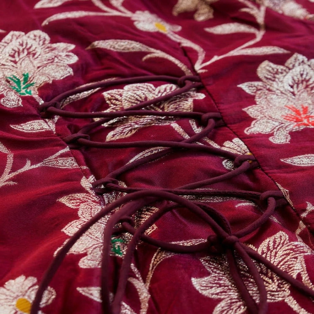 Jugnu x Tyohaar | Red Meenakari Angrakha-Sharara Set