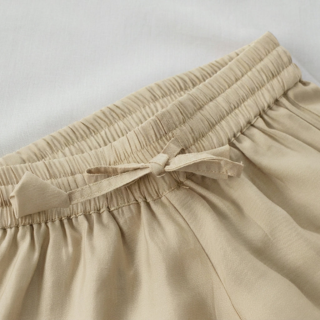 Afiya x Tyohaar | Ivory Solid Viscose Straight Kurta & Pant Set