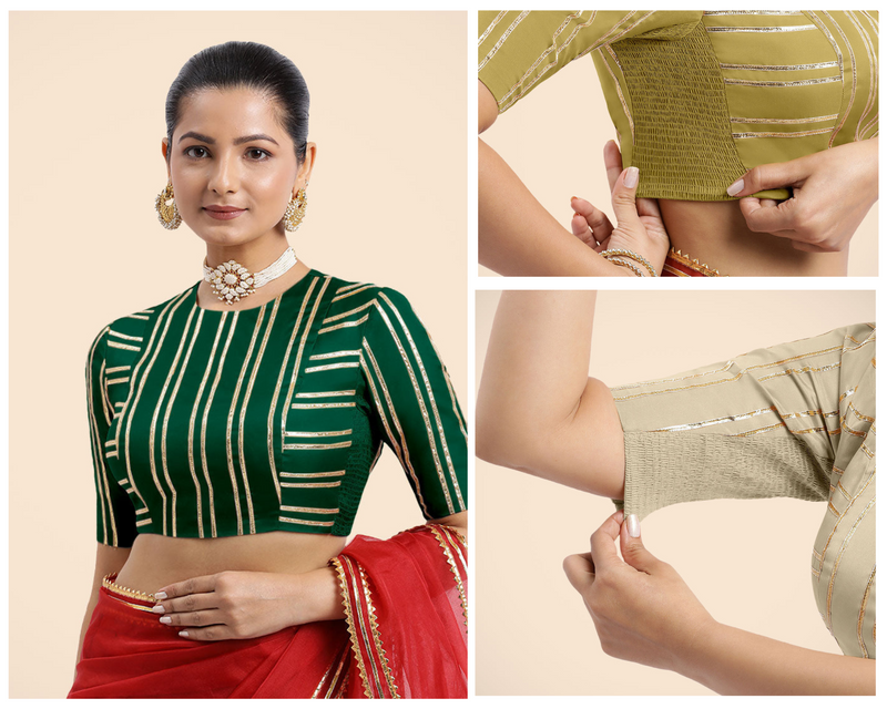 10 Saree Blouse Designs with Closed Necklines for 2024