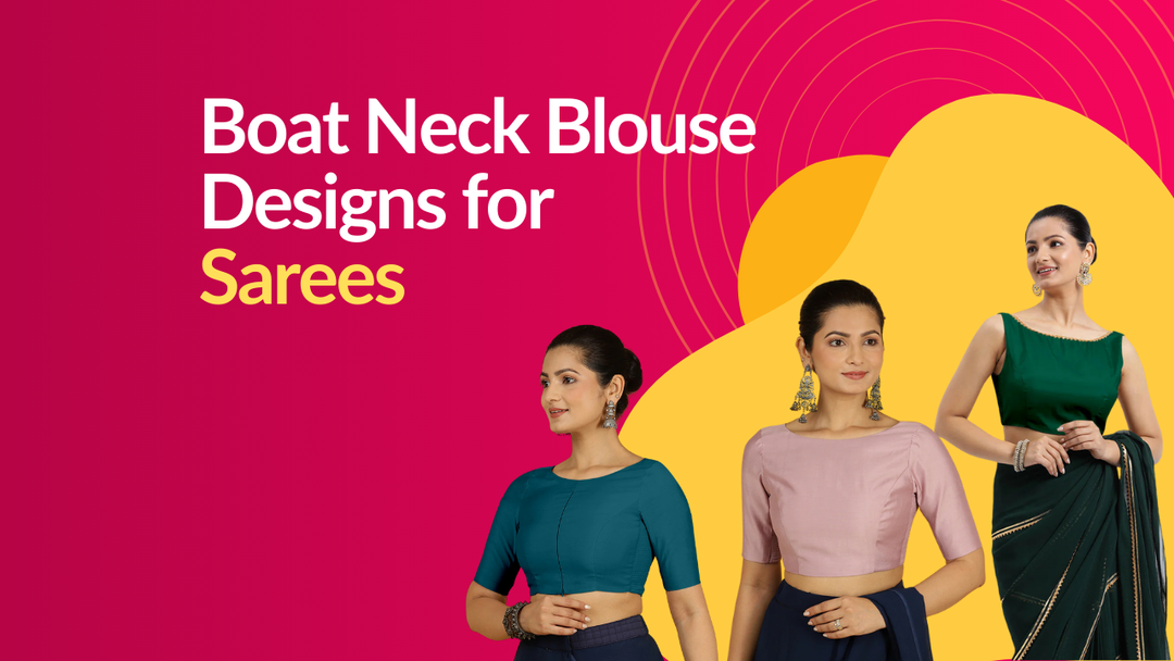 A Comprehensive Guide to Boat Neck Blouse Designs for Sarees: Front ...