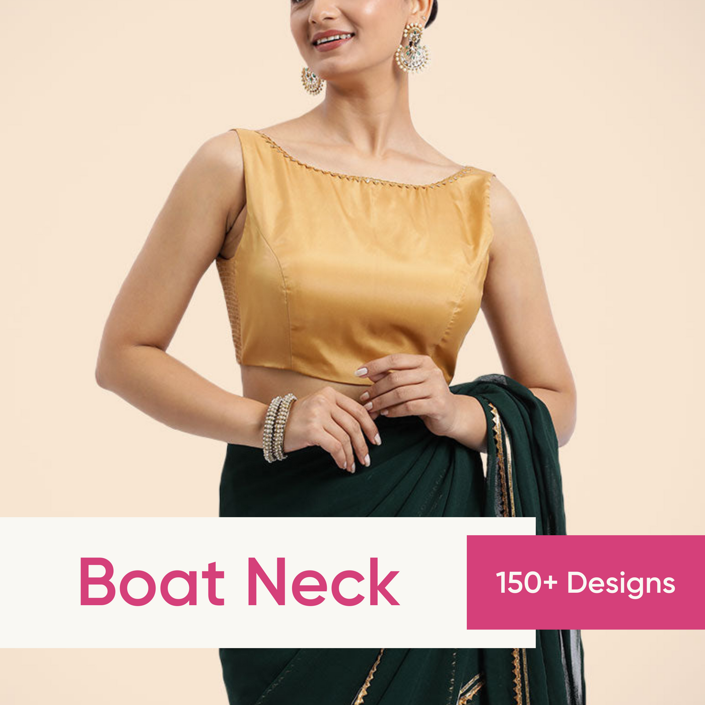 FlexiFit™ Boat Neck Readymade Blouses