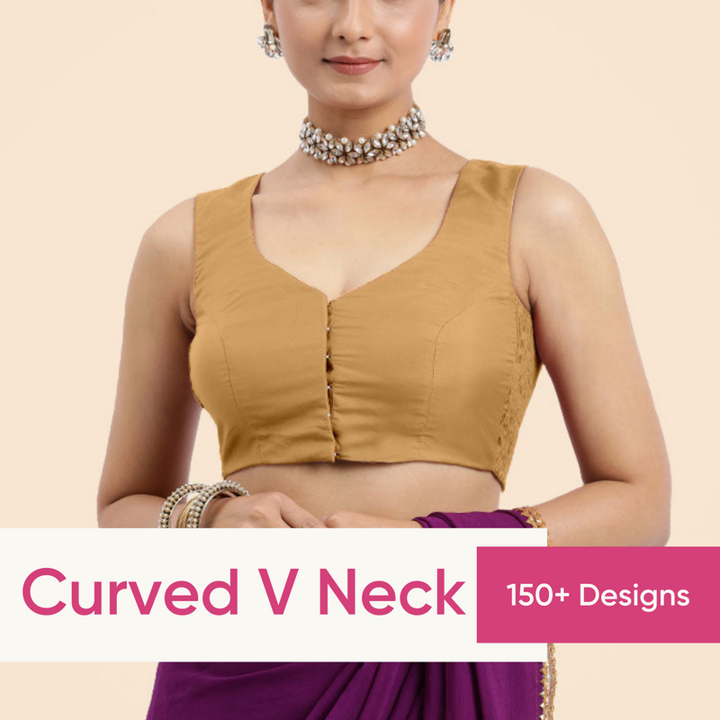 FlexiFit™ Curved V Neck Readymade Blouses