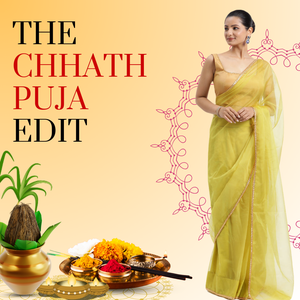 Shop Sarees, Saree Blouses, Kurta Pant Sets, Lehenga Sets and other ethnic wear for Chhath Puja