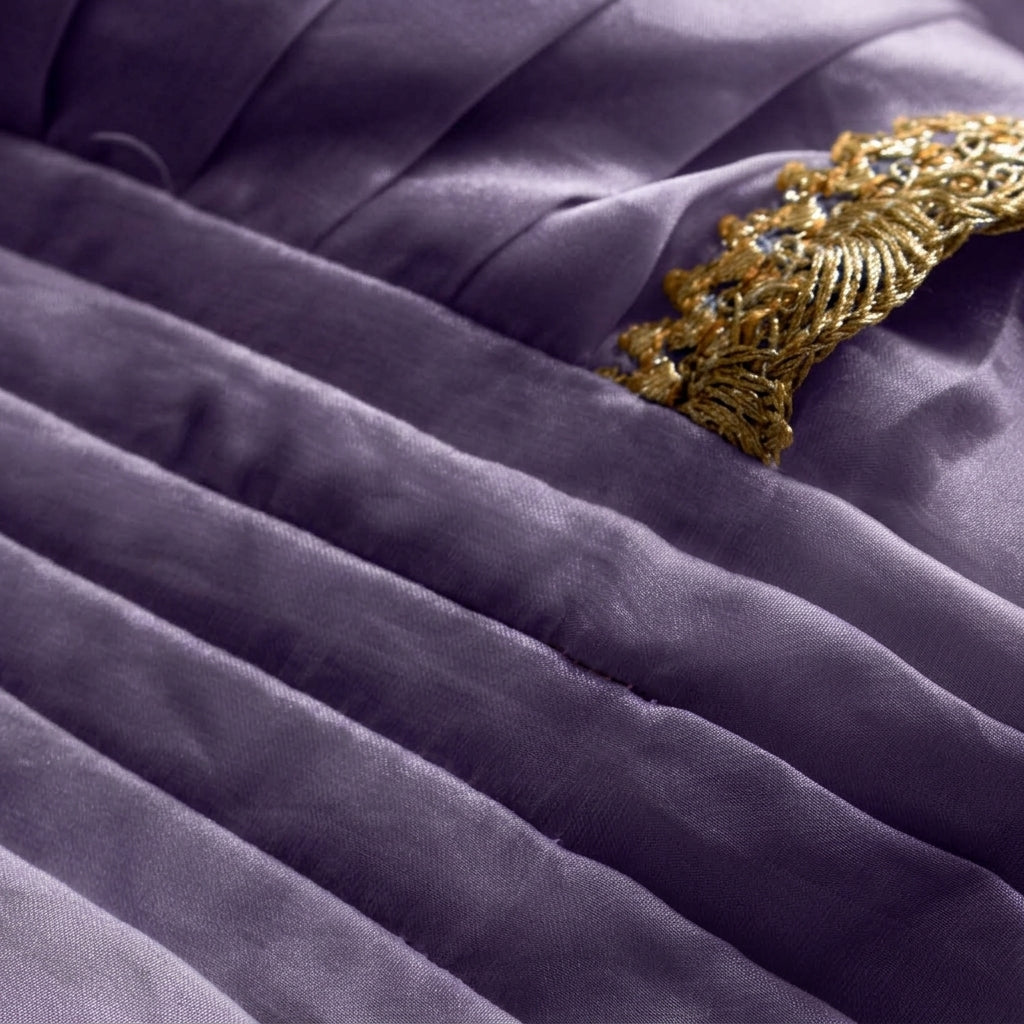 Nureh x Tyohaar | Blush Orchid Shimmer Tissue Skirt Style Saree
