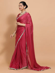 Monica x Tyohaar | Blush Pink Tissue Ready-to-Wear One Minute Saree