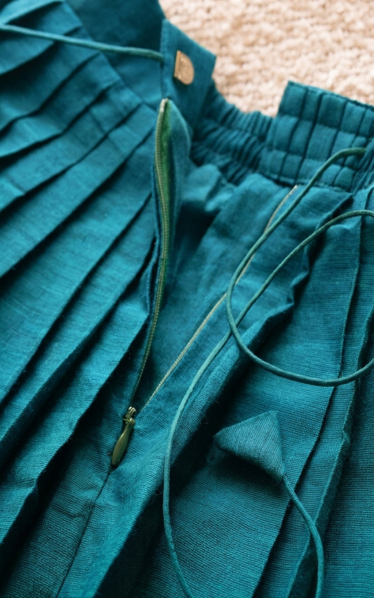 Kani x Tyohaar | Blue Mangalgiri Cotton Pattu Pavadai