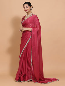 Monica x Tyohaar | Blush Pink Tissue Ready-to-Wear One Minute Saree