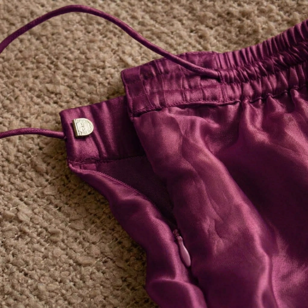 Chanchal x Tyohaar | Velvet Plum Viscose Organza Skirt Style Saree