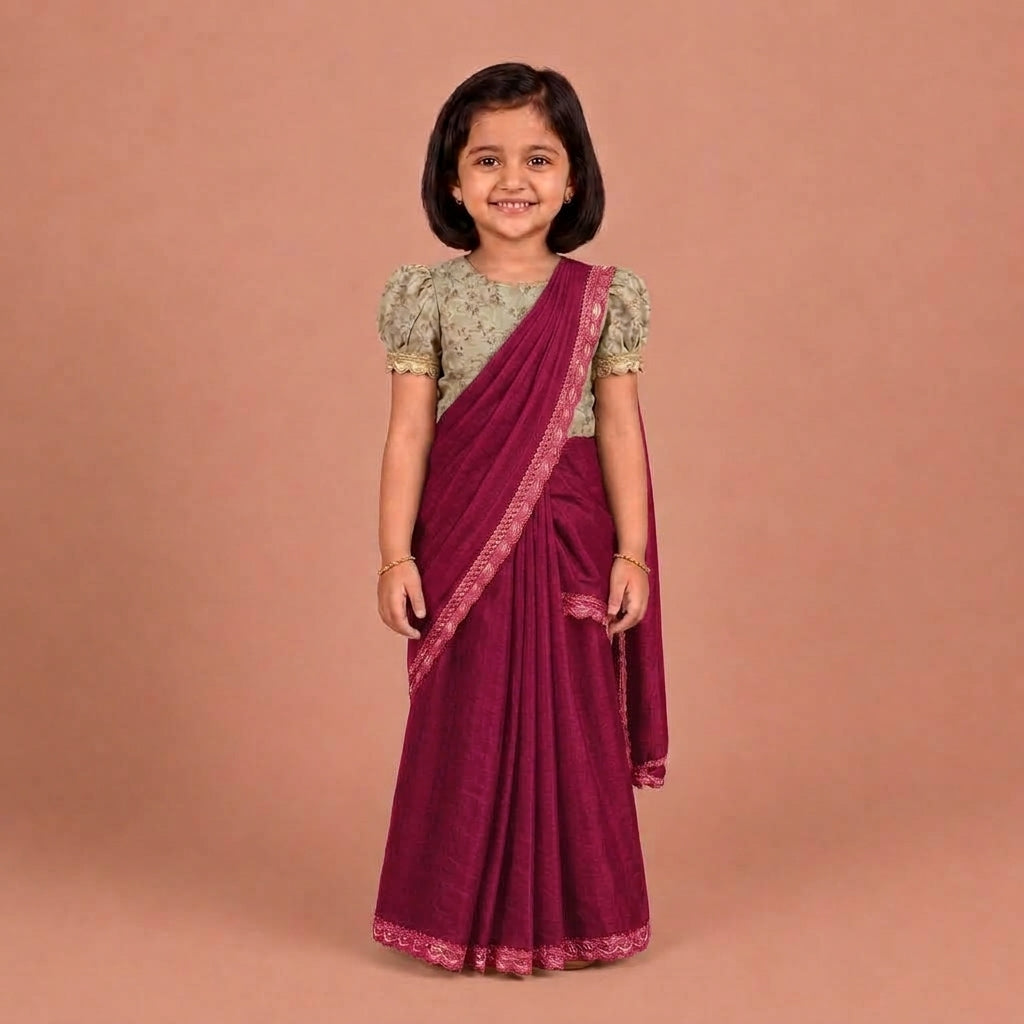 Chanchal x Tyohaar | Pink Rush Viscose Organza Skirt Style Saree