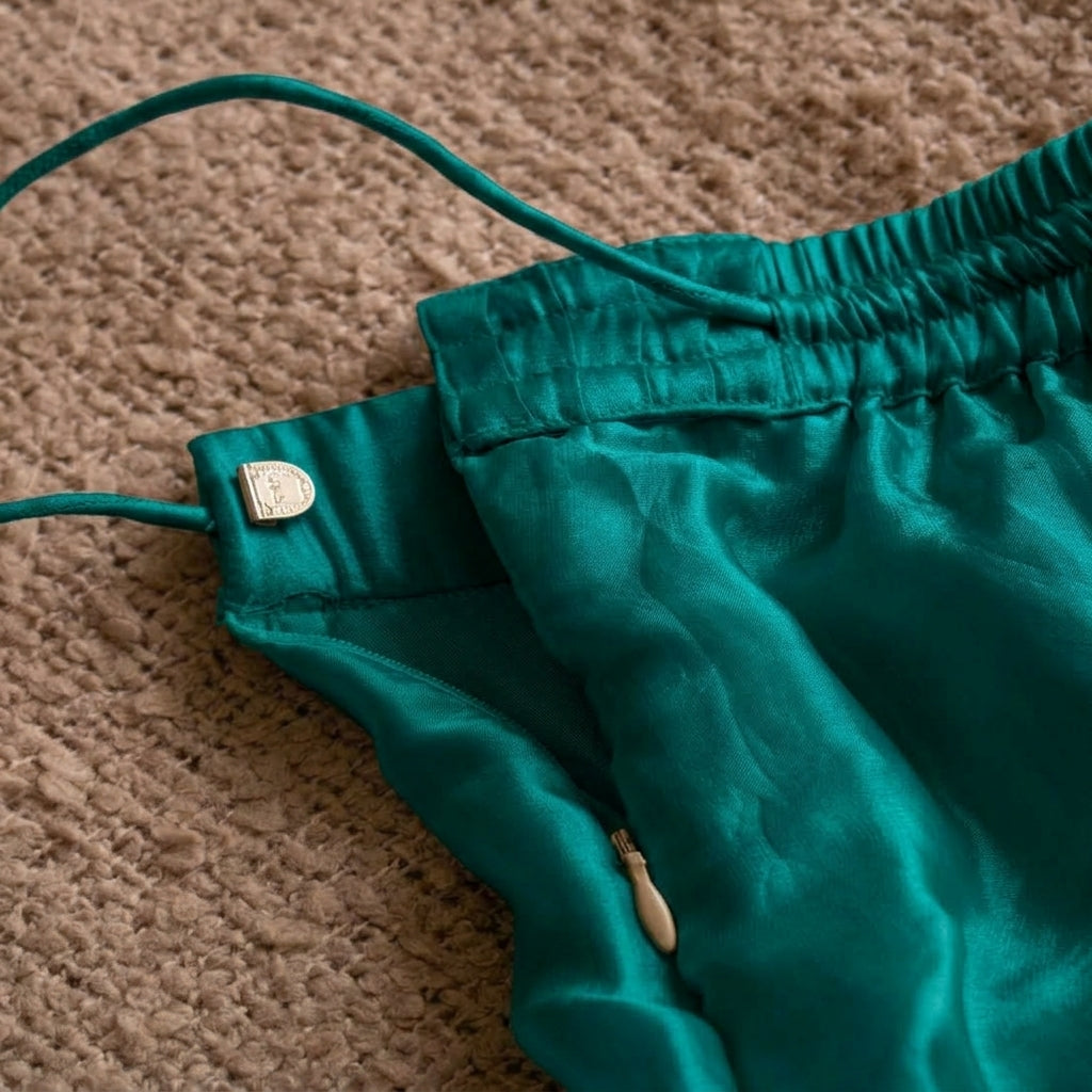 Nureh x Tyohaar | Glass Green Shimmer Tissue Skirt Style Saree