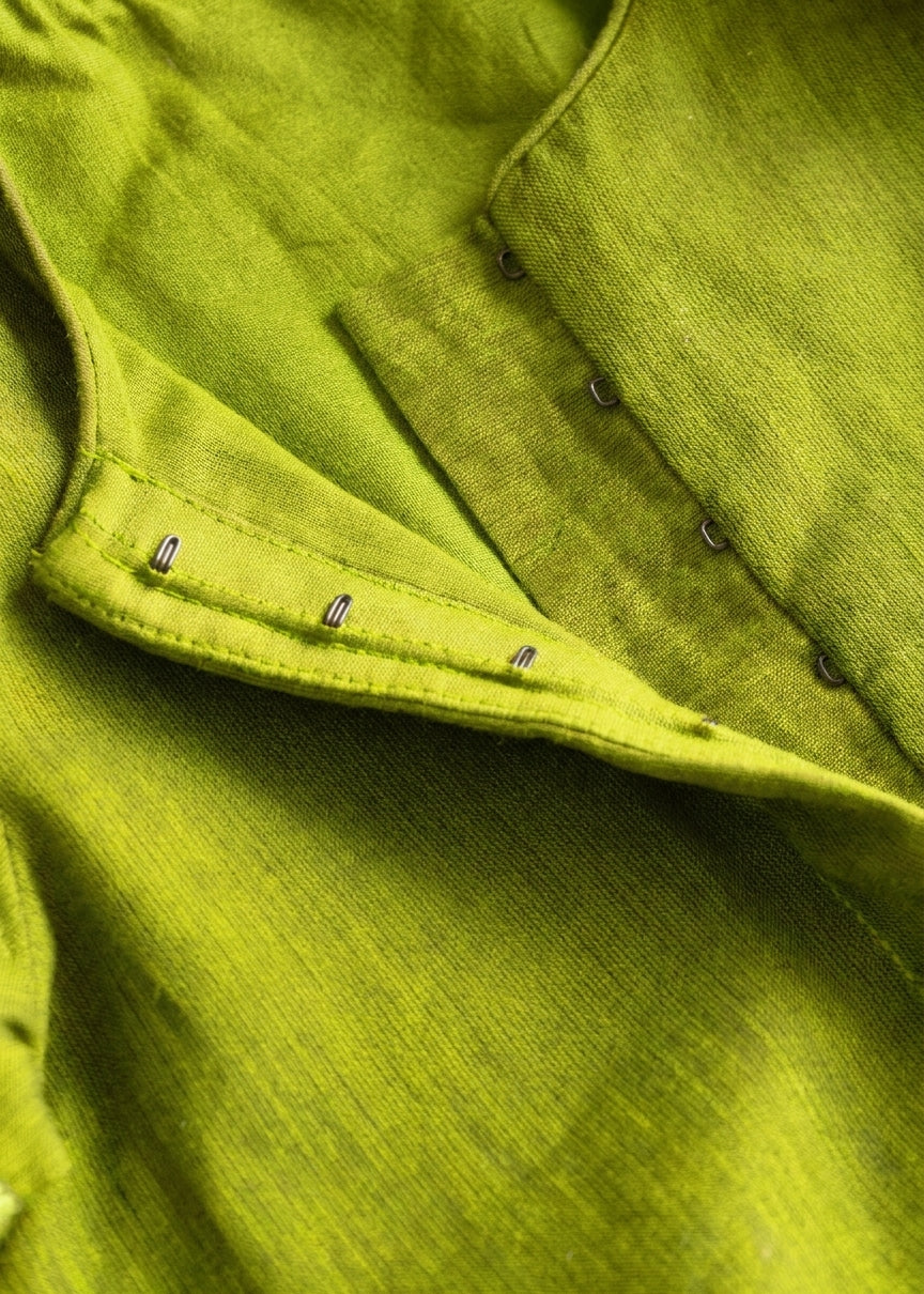 Kani x Tyohaar | Lemon Green Mangalgiri Cotton Pattu Pavadai