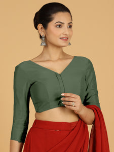 Alia x Rozaana |  Saree Blouse in Pine Green