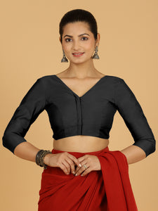 Alia x Rozaana |  Saree Blouse in Raven Black