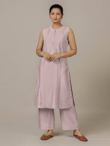 Alina x Rozaana | A Line Kurta in Lilac with Thread Work | Coords or Only Kurta