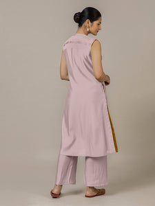 Alina x Rozaana | A Line Kurta in Lilac with Thread Work | Coords or Only Kurta