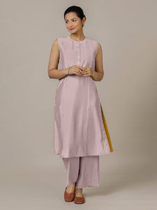 Alina x Rozaana | A Line Kurta in Lilac with Thread Work | Coords or Only Kurta