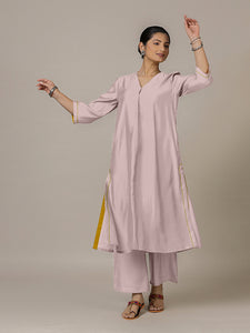 Alisha x Rozaana | A Line Kurta in Lilac with Thread Work | Coords or Only Kurta