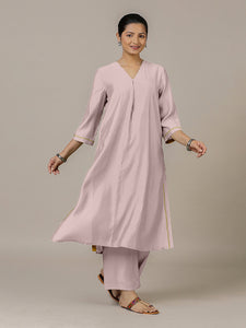 Alisha x Rozaana | A Line Kurta in Lilac with Thread Work | Coords or Only Kurta