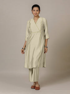 Amal x Rozaana | A Line Kurta in Ivory with Thread Work | Coords or Only Kurta