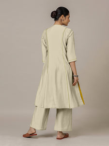 Amal x Rozaana | A Line Kurta in Ivory with Thread Work | Coords or Only Kurta