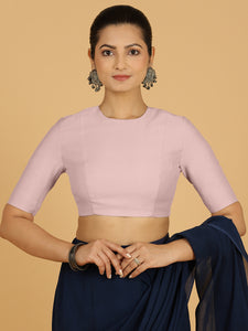 Amisha x Rozaana | Elbow Sleeves Saree Blouse in Lilac