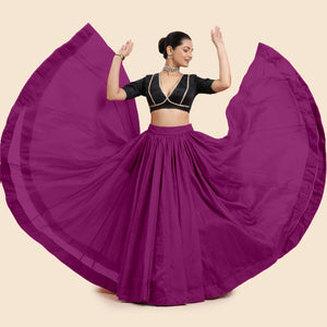 Bahaar x Tyohaar | Lehenga Skirt in Purple Organza