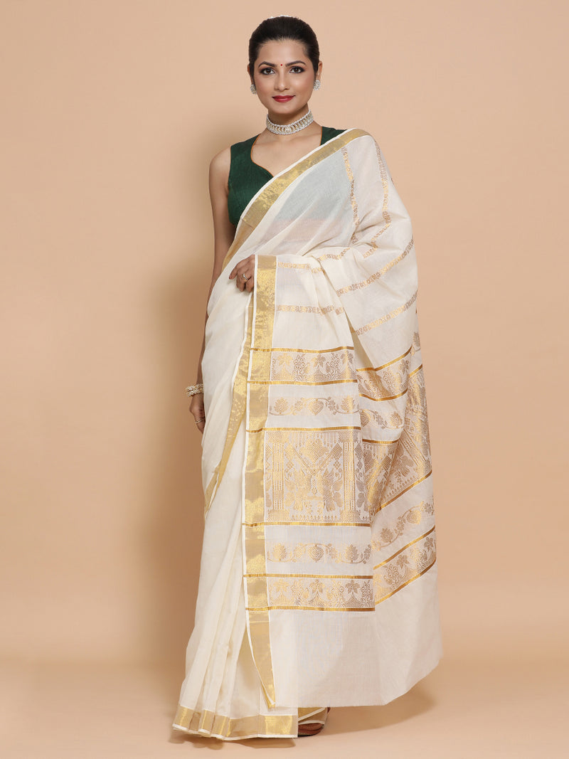 Varsha x Tyohaar | Pure Mangalgiri 100% Cotton Sleeveless Saree Blouse with Designer Back Cutout-Binks