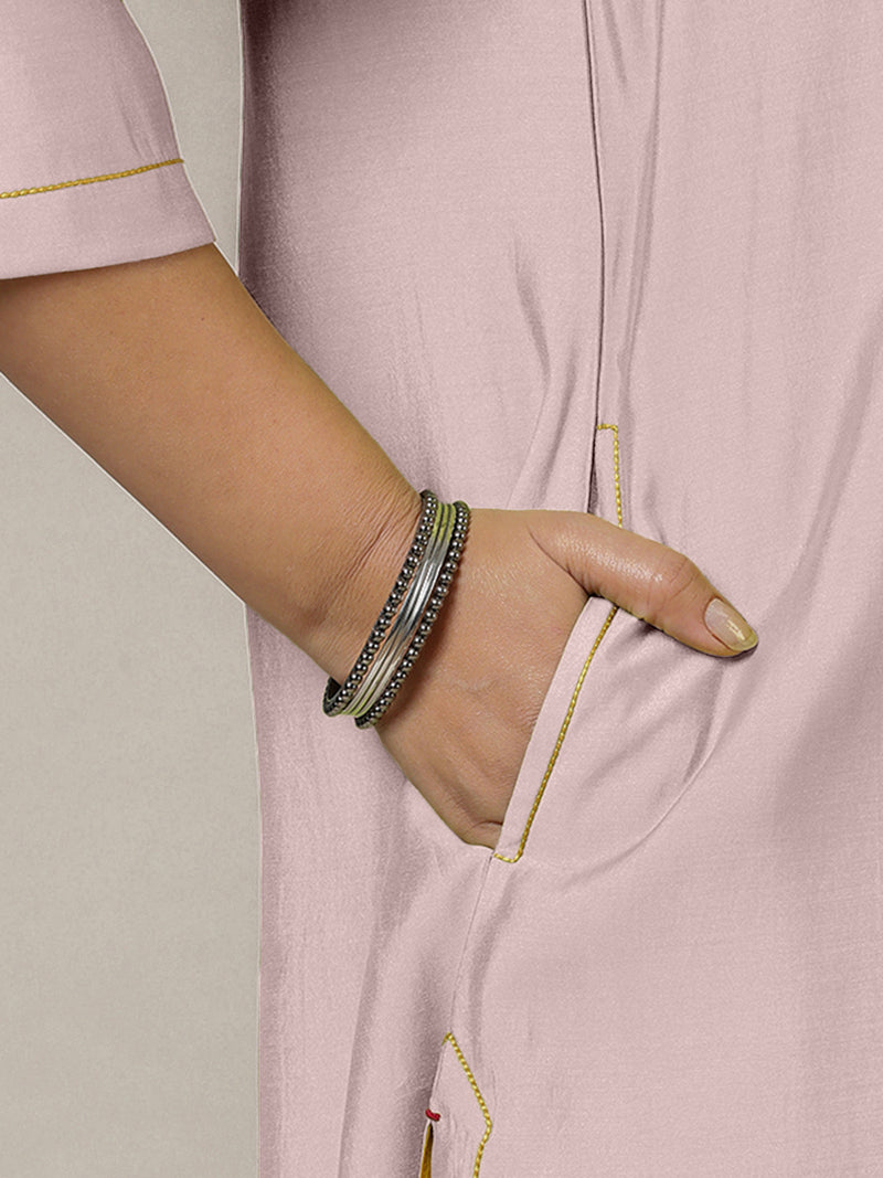 Alisha x Rozaana | A Line Kurta in Lilac with Thread Work | Coords or Only Kurta-Binks