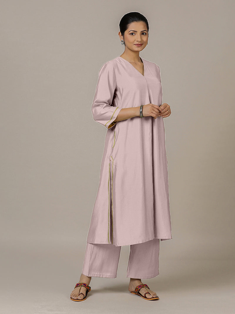 Alisha x Rozaana | A Line Kurta in Lilac with Thread Work | Coords or Only Kurta-Binks