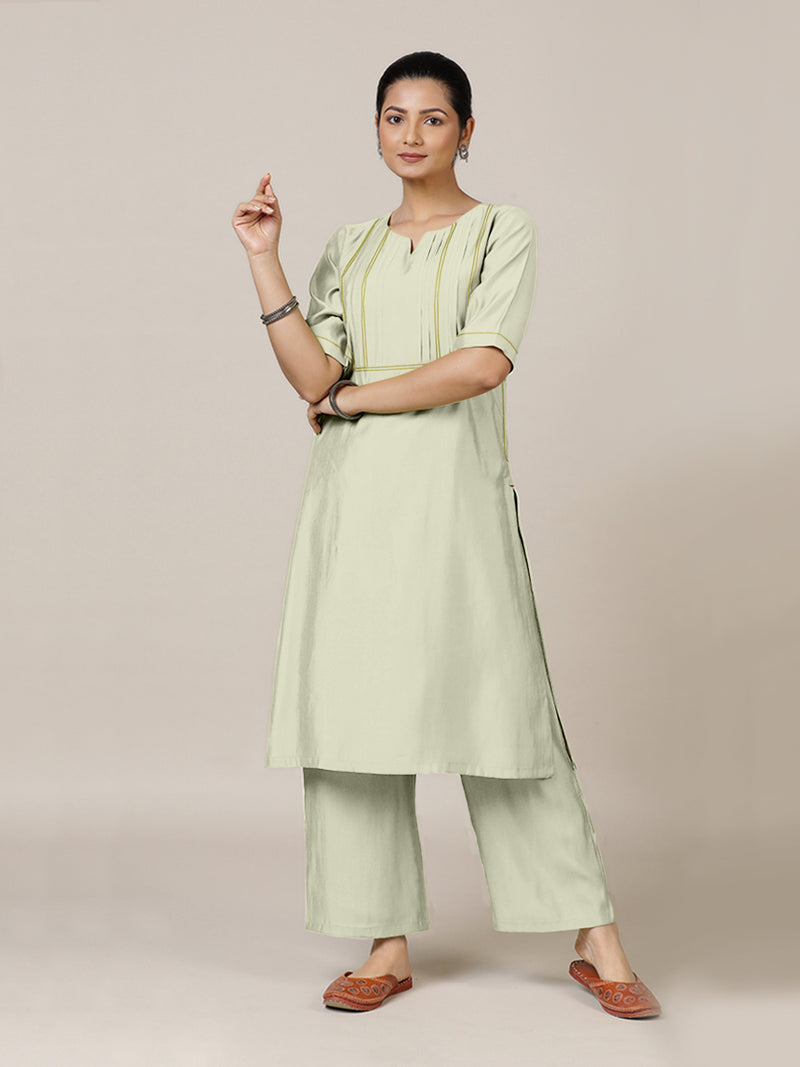 Esha x Rozaana | A Line Kurta in Ivory with Thread Work | Coords or Only Kurta-Binks