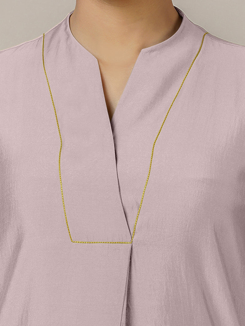 Paakhi x Rozaana | A Line Kurta in Lilac with Thread Work | Coords or Only Kurta-Binks