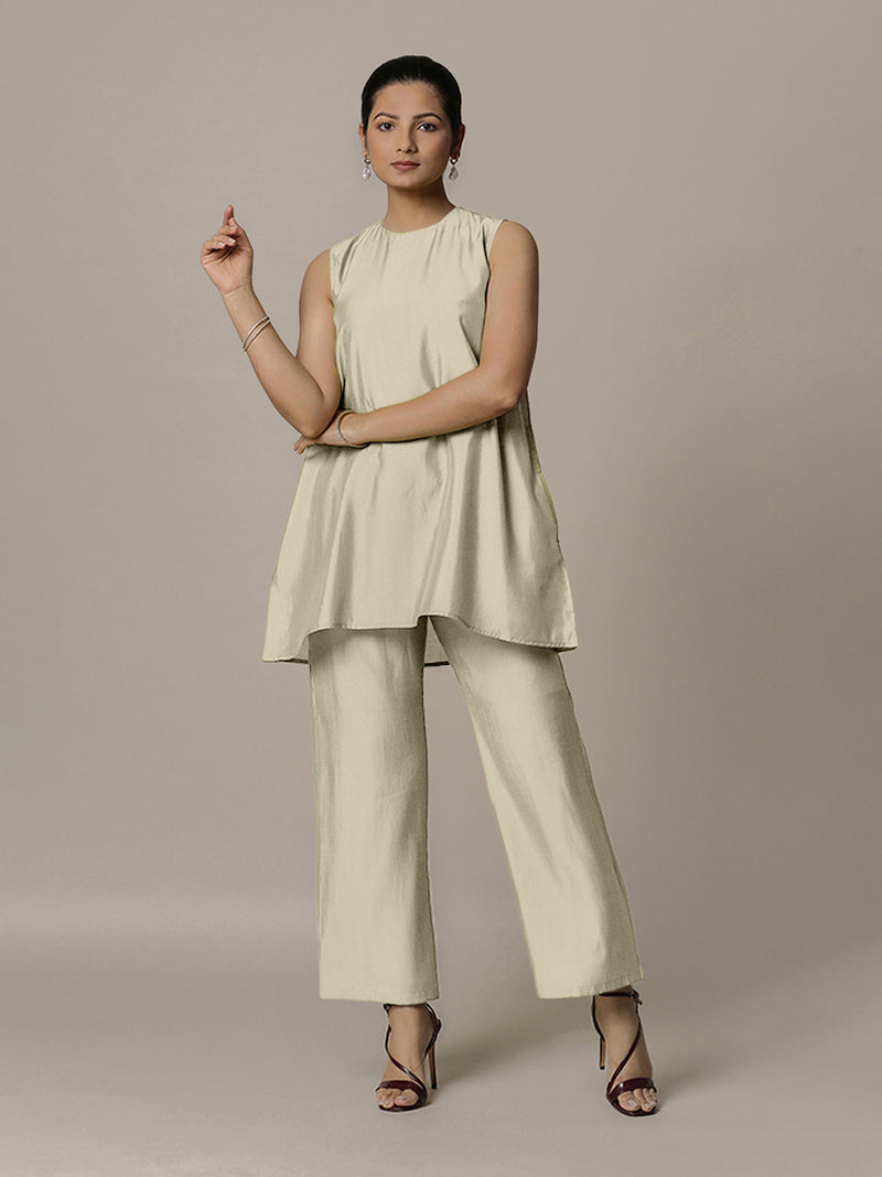 Sana x Rozaana | A Line Kurta in Ivory with Thread Work | Coords or Only Kurta-Binks